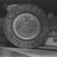 Plate, made by carver
